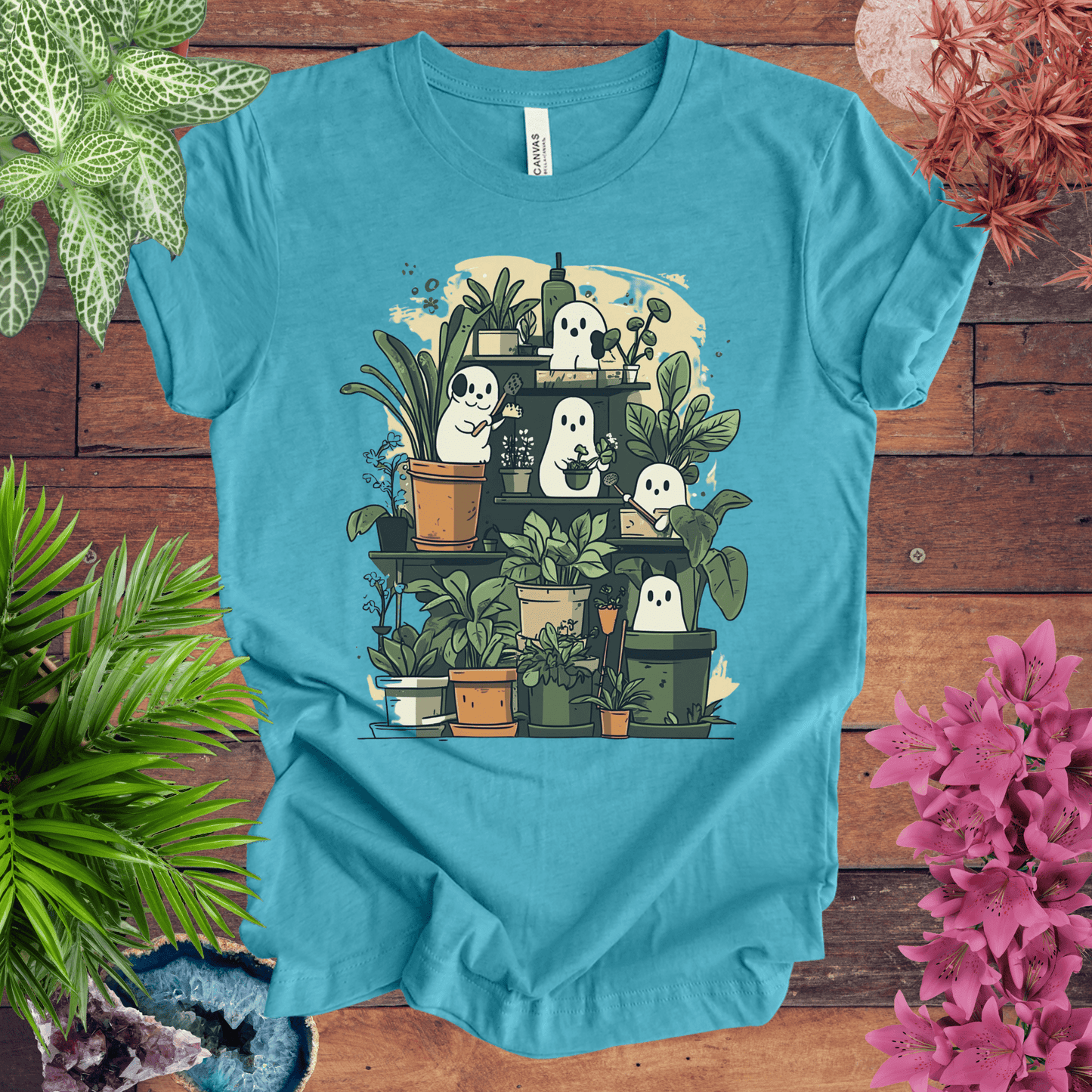 Printify T-Shirt Heather Aqua / S Ghost Gardener - Always Growing T-Shirt