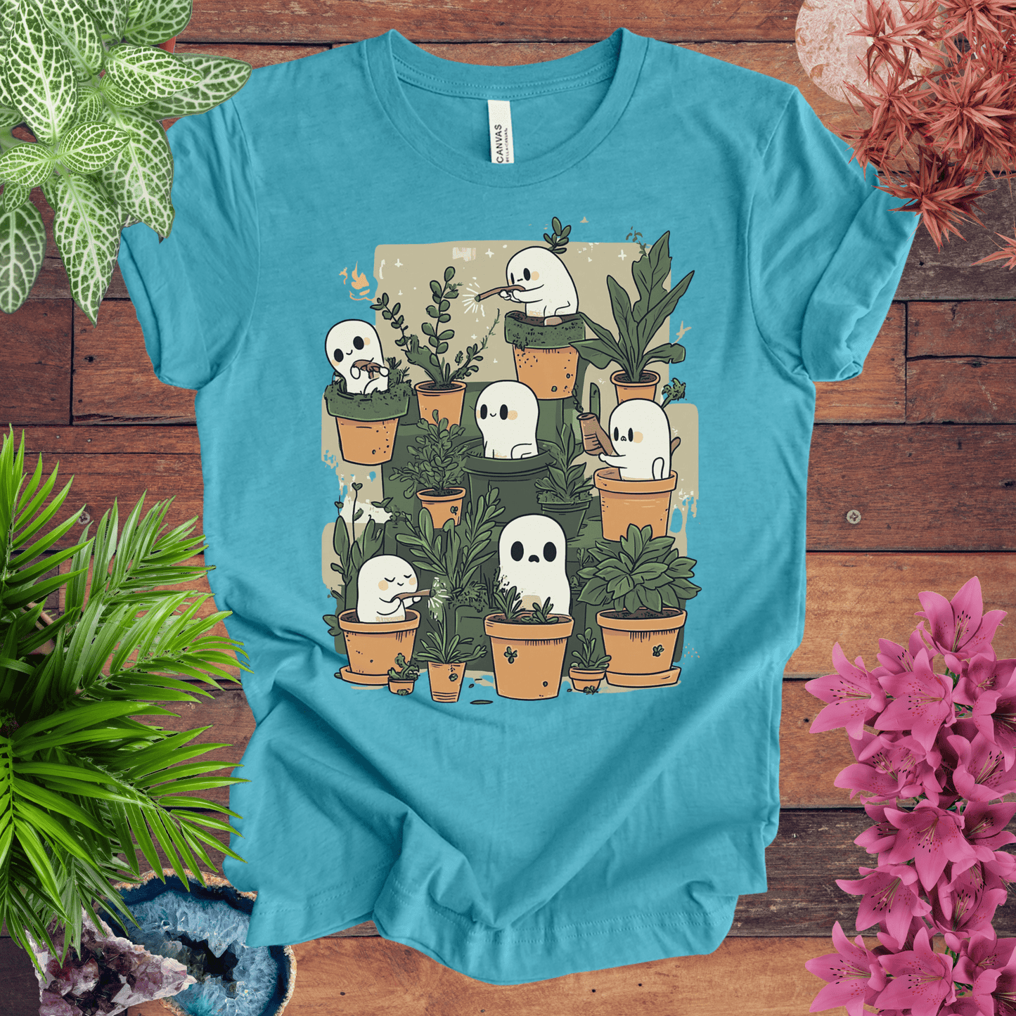 Printify T-Shirt Heather Aqua / S Haunted Garden Vibes T-Shirt