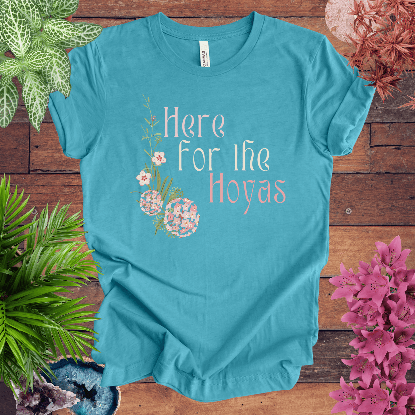 Printify T-Shirt Heather Aqua / S Here for the Hoyas T-Shirt