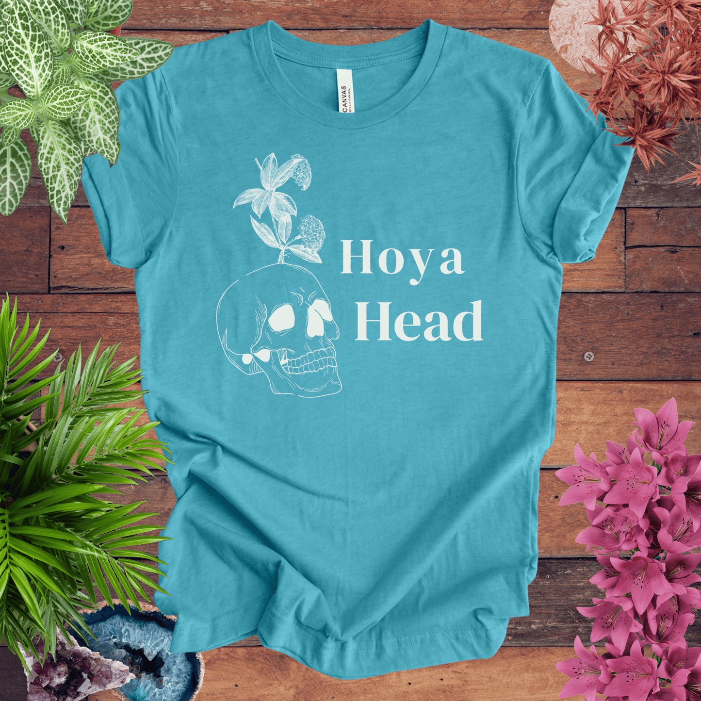 Printify T-Shirt Heather Aqua / S Hoya Head T-Shirt