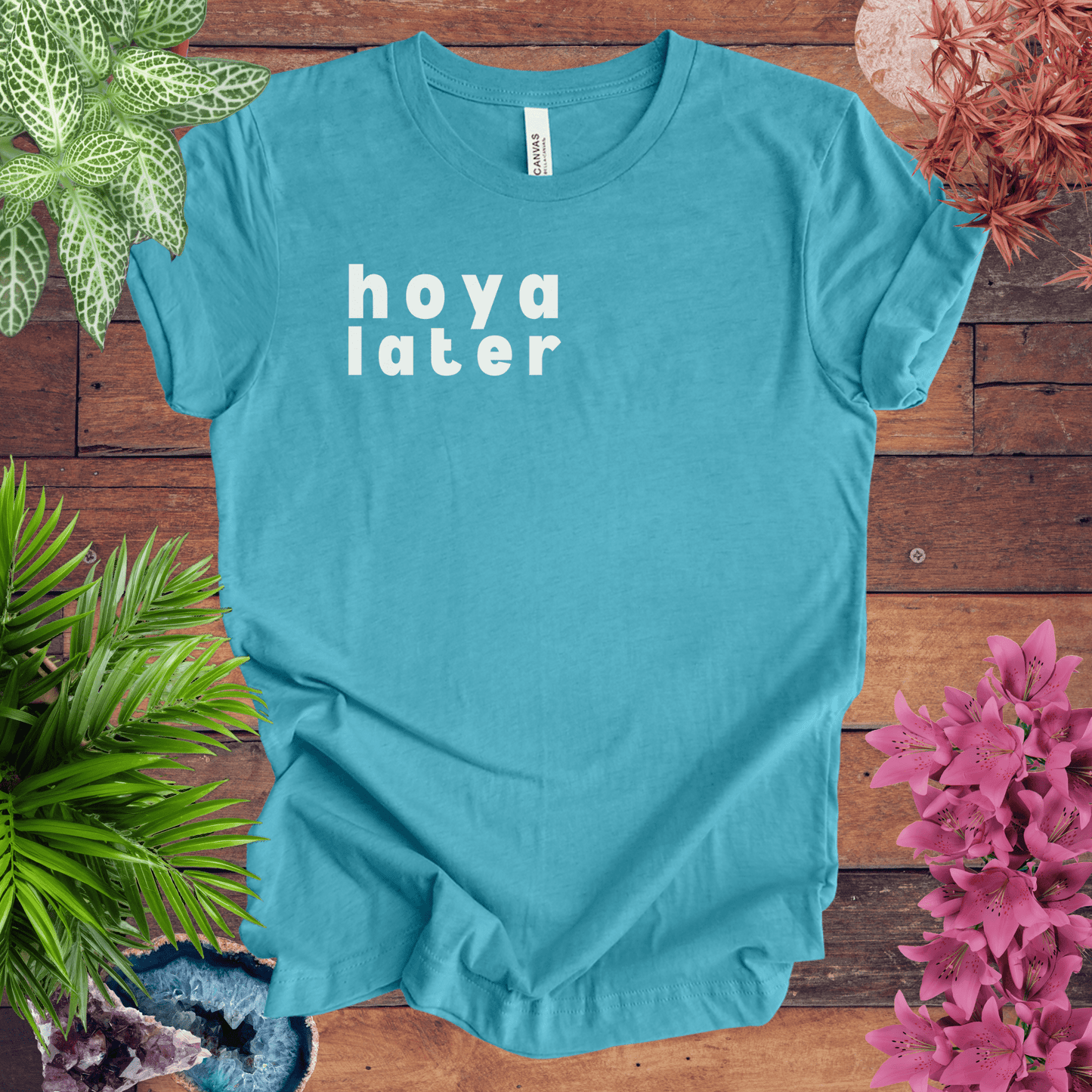 Printify T-Shirt Heather Aqua / S Hoya Later T-Shirt