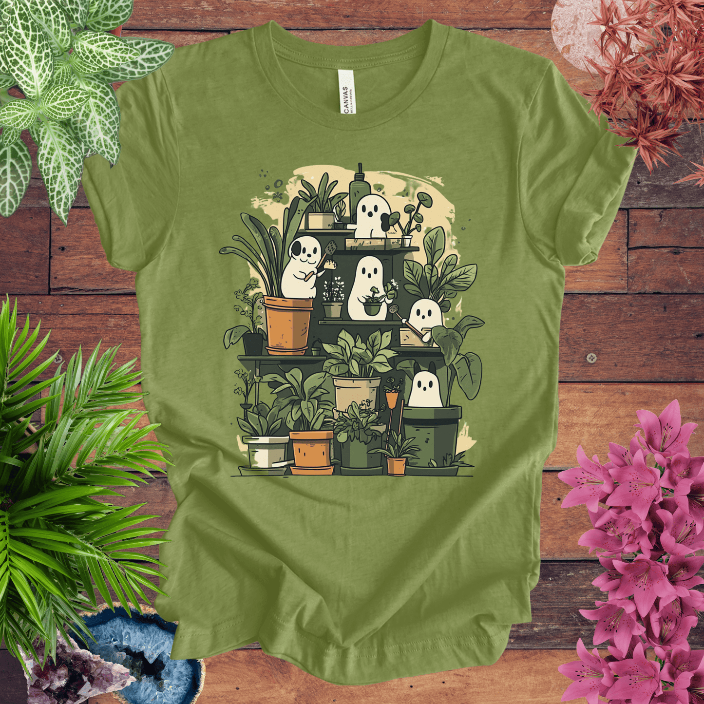Printify T-Shirt Heather Green / S Ghost Gardener - Always Growing T-Shirt