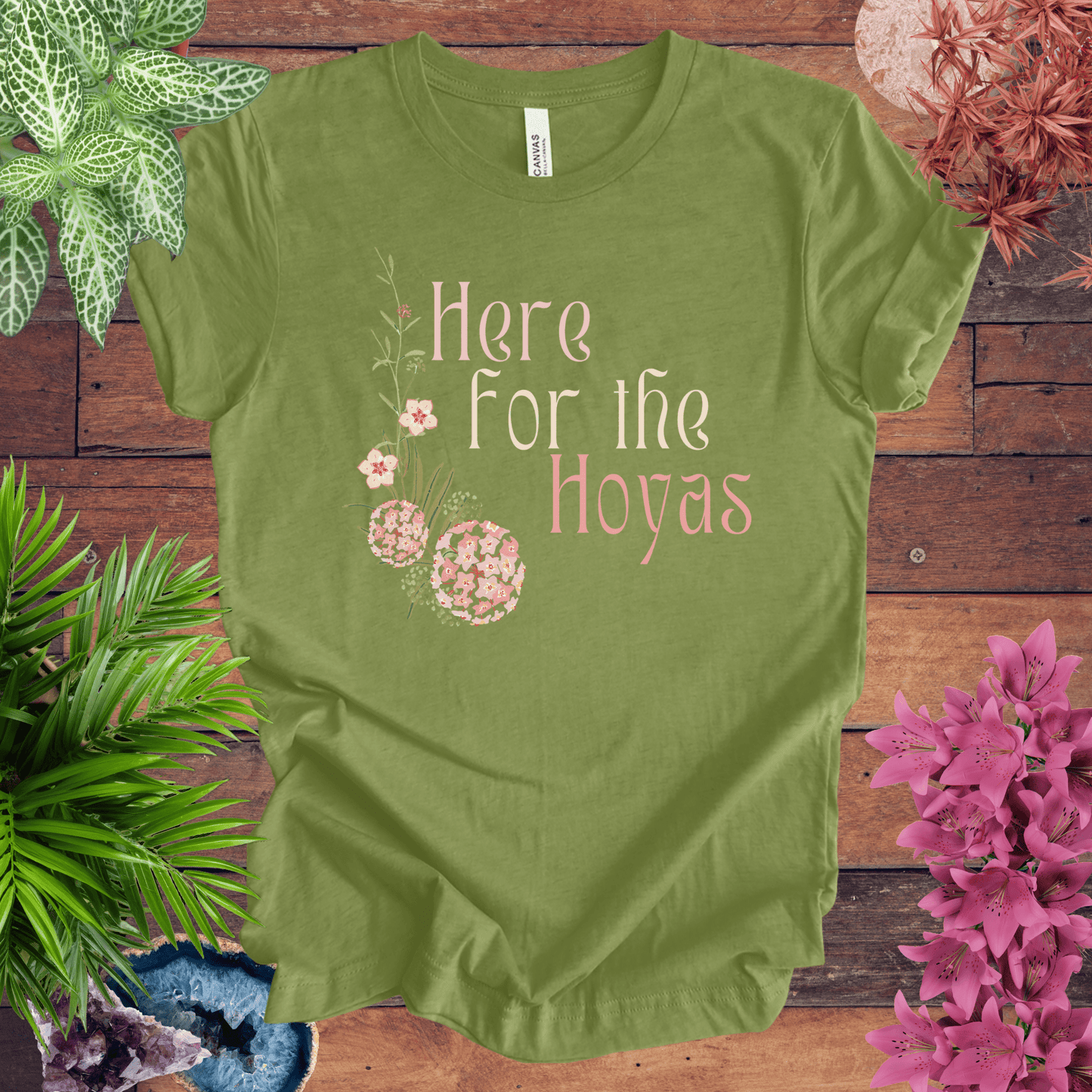 Printify T-Shirt Heather Green / S Here for the Hoyas T-Shirt