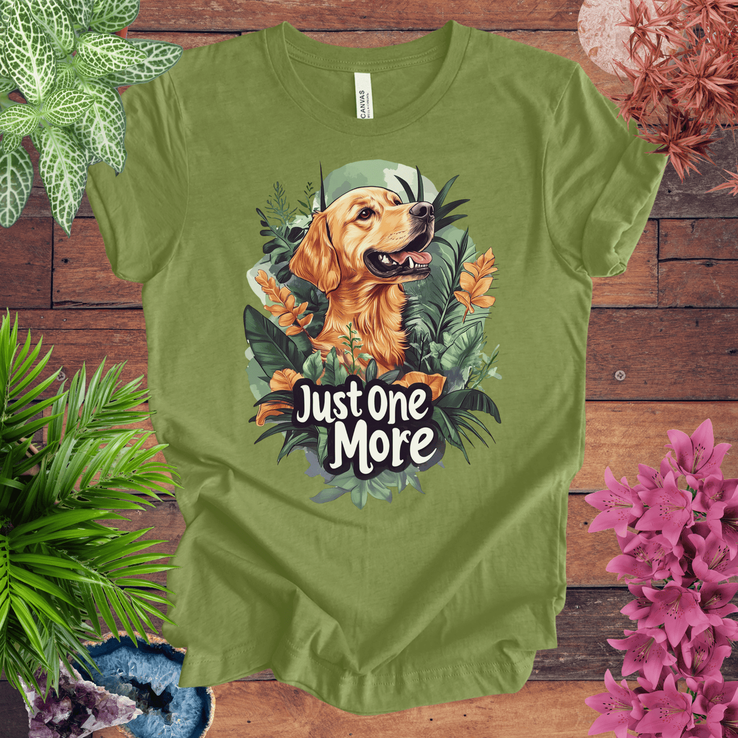 Printify T-Shirt Heather Green / S Just One More - Labrador Retriever Edition T-Shirt