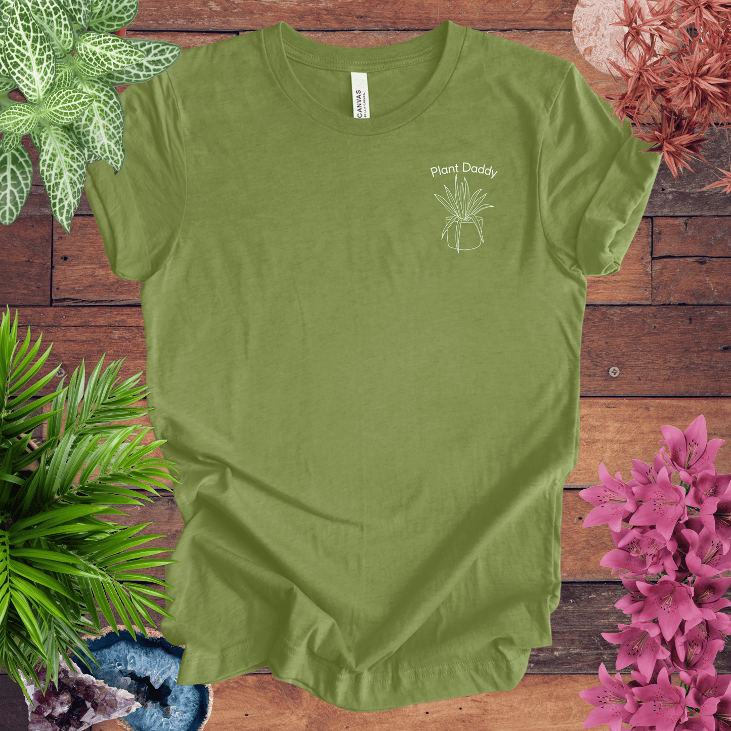 Printify T-Shirt Heather Green / S Plant Daddy T-Shirt