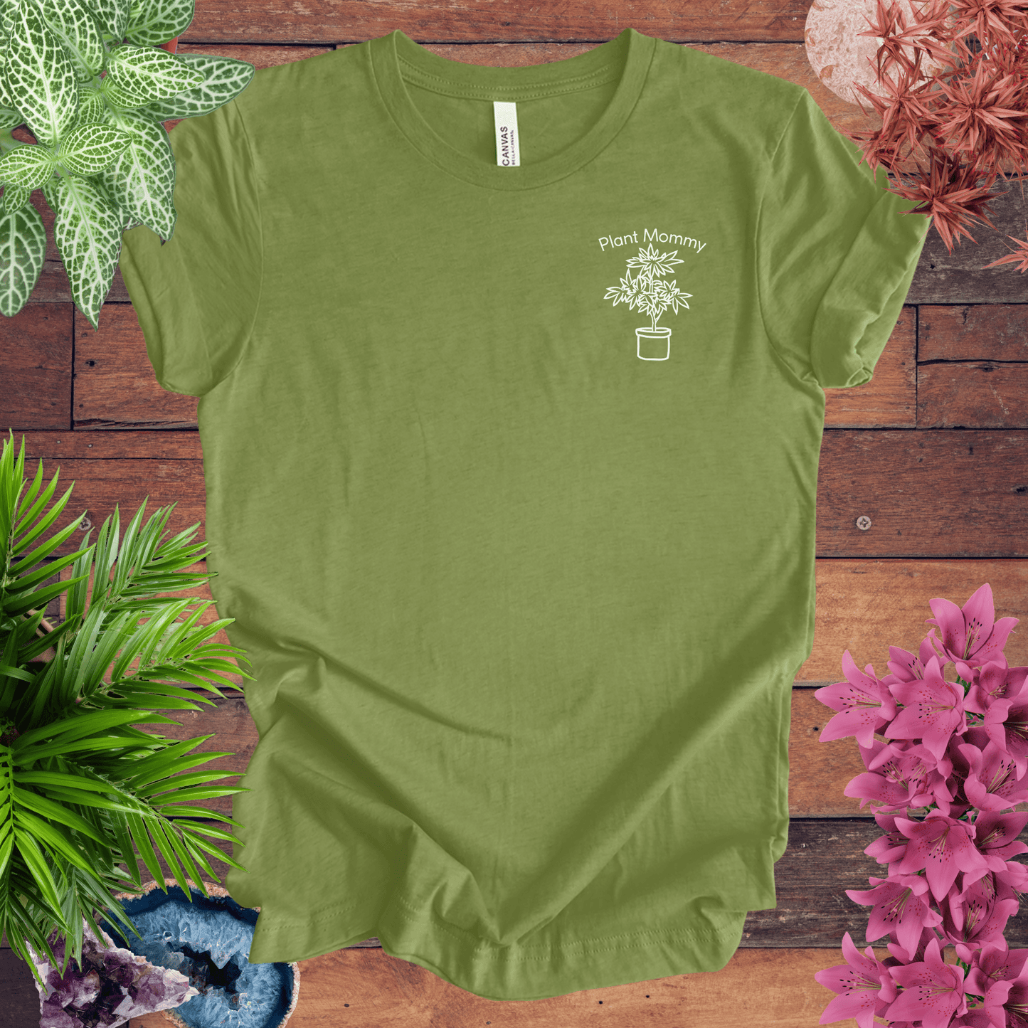Printify T-Shirt Heather Green / S Plant Mommy T-Shirt