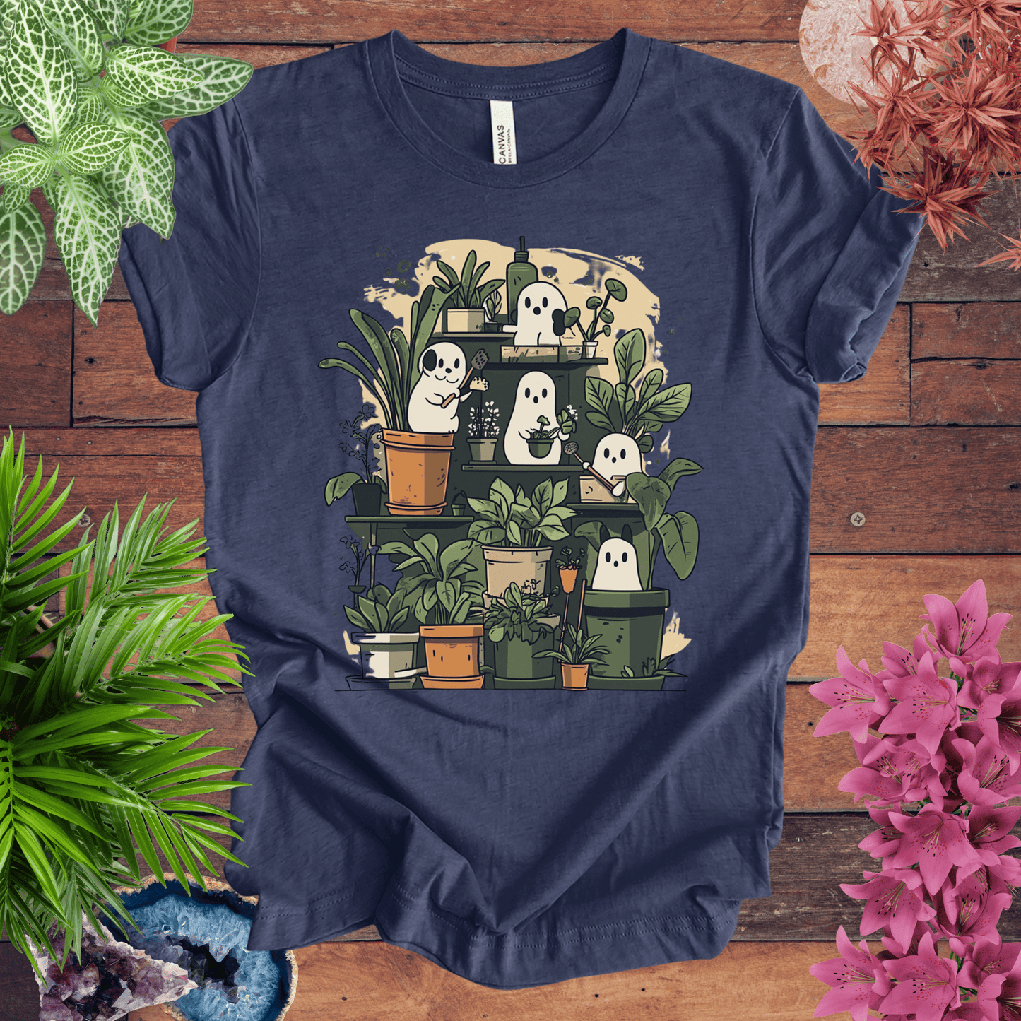 Printify T-Shirt Heather Navy / S Ghost Gardener - Always Growing T-Shirt