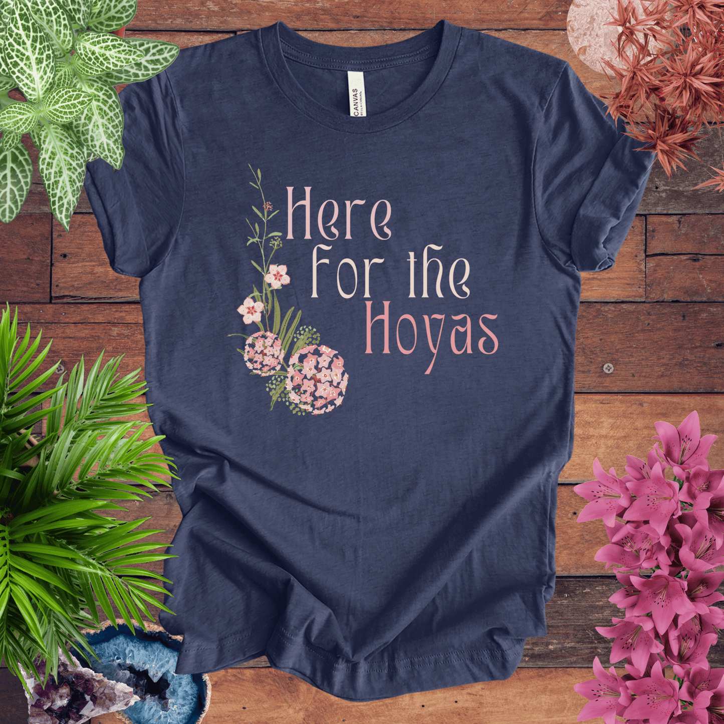 Printify T-Shirt Heather Navy / S Here for the Hoyas T-Shirt