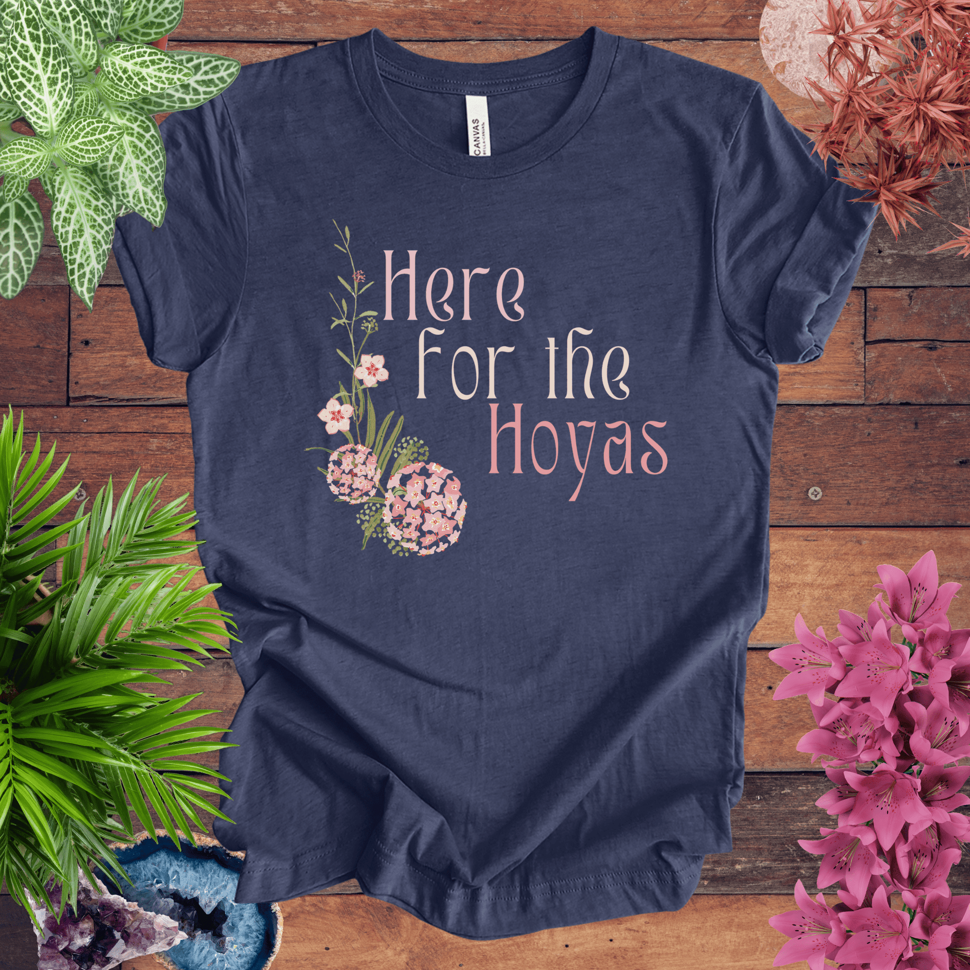 Printify T-Shirt Heather Navy / S Here for the Hoyas T-Shirt
