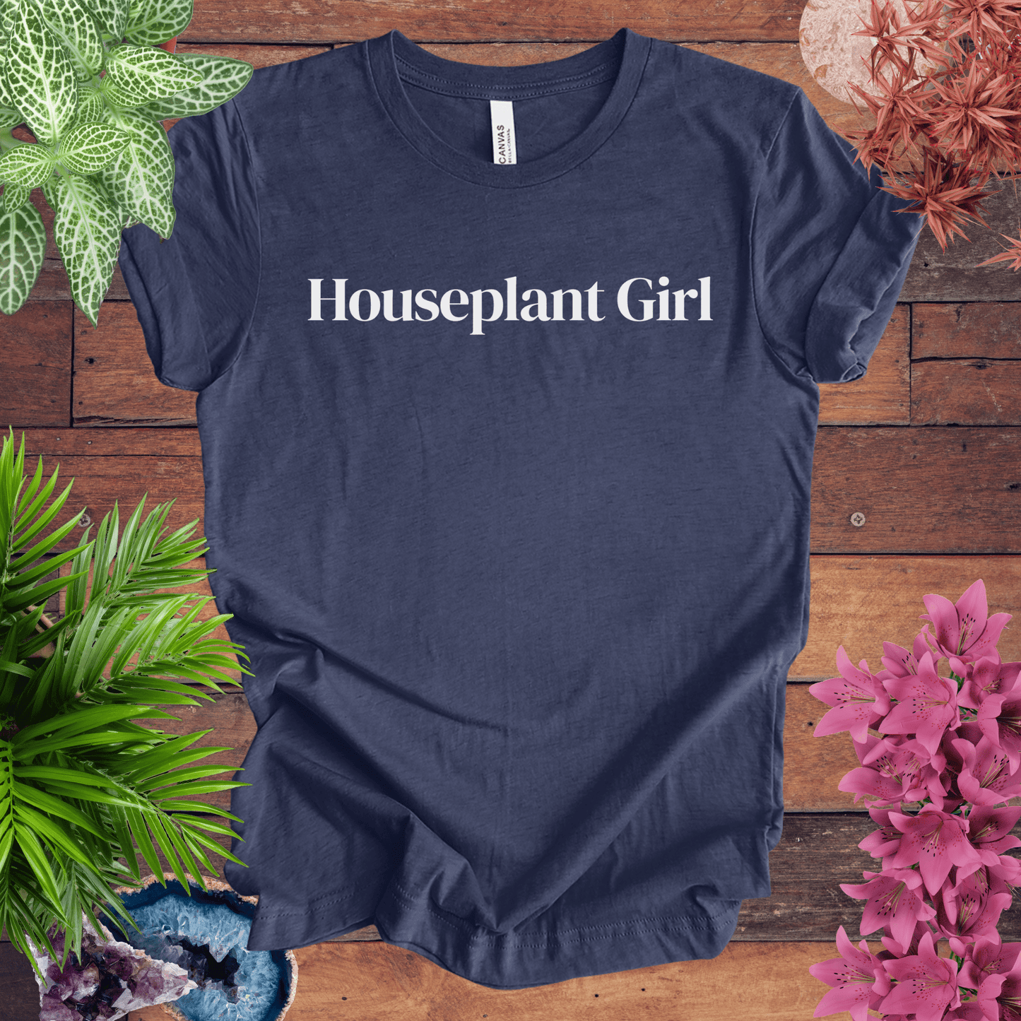 Printify T-Shirt Heather Navy / S Houseplant Girl T-Shirt