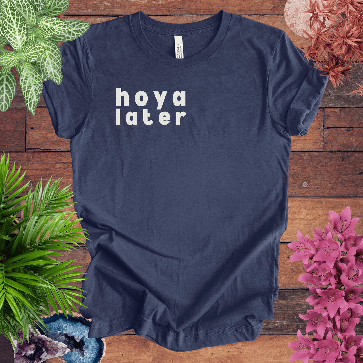 Printify T-Shirt Heather Navy / S Hoya Later T-Shirt