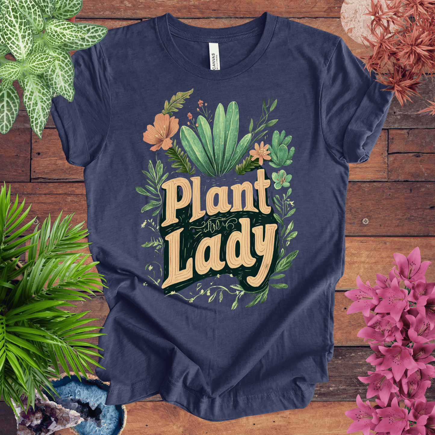 Printify T-Shirt Heather Navy / S Plant Lady T-Shirt