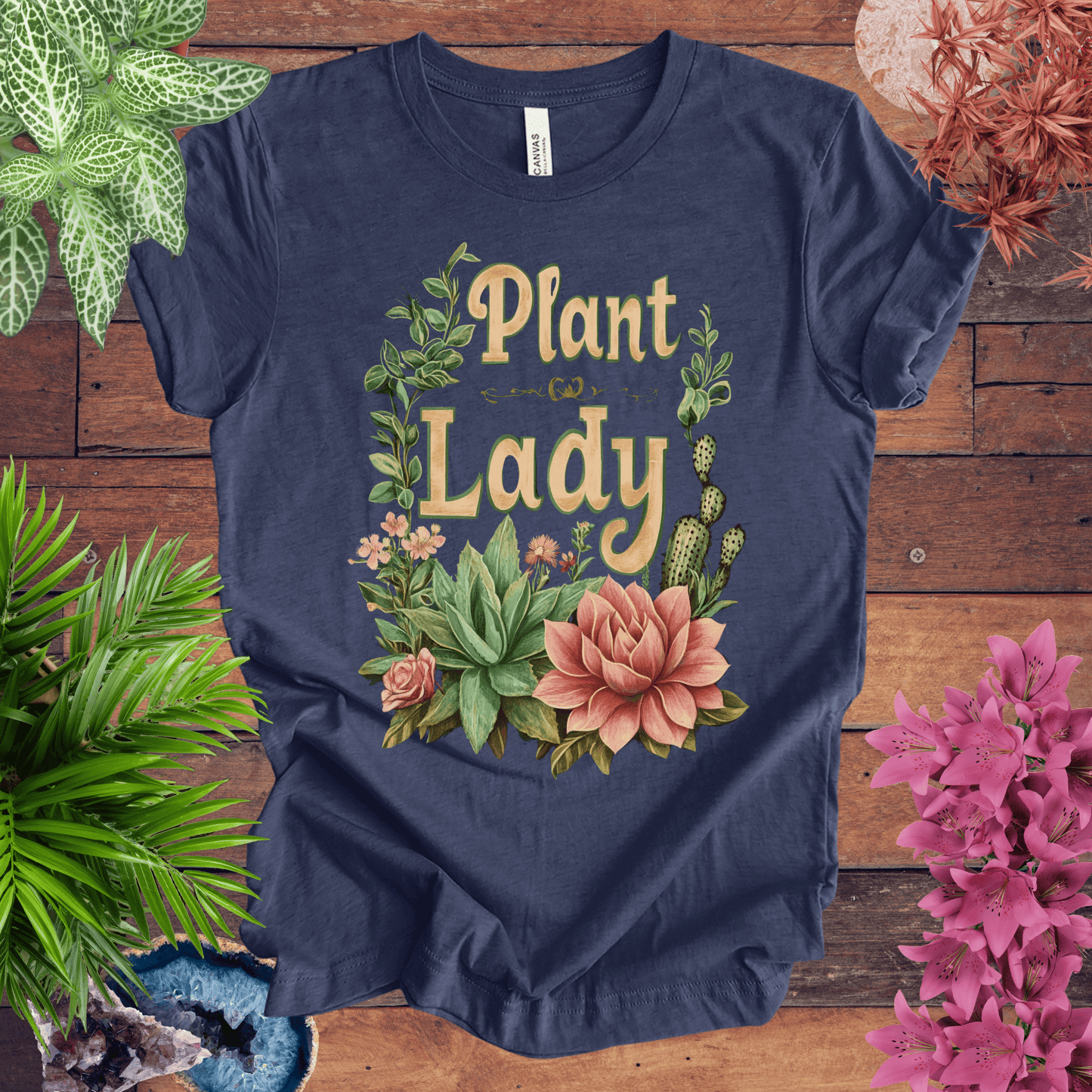 Printify T-Shirt Heather Navy / S Plant Lady T-Shirt