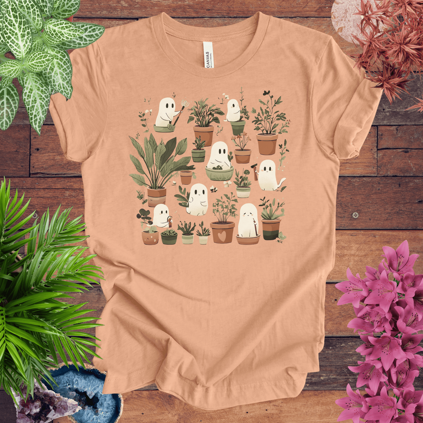 Printify T-Shirt Heather Peach / S Boo-tanical Garden T-Shirt
