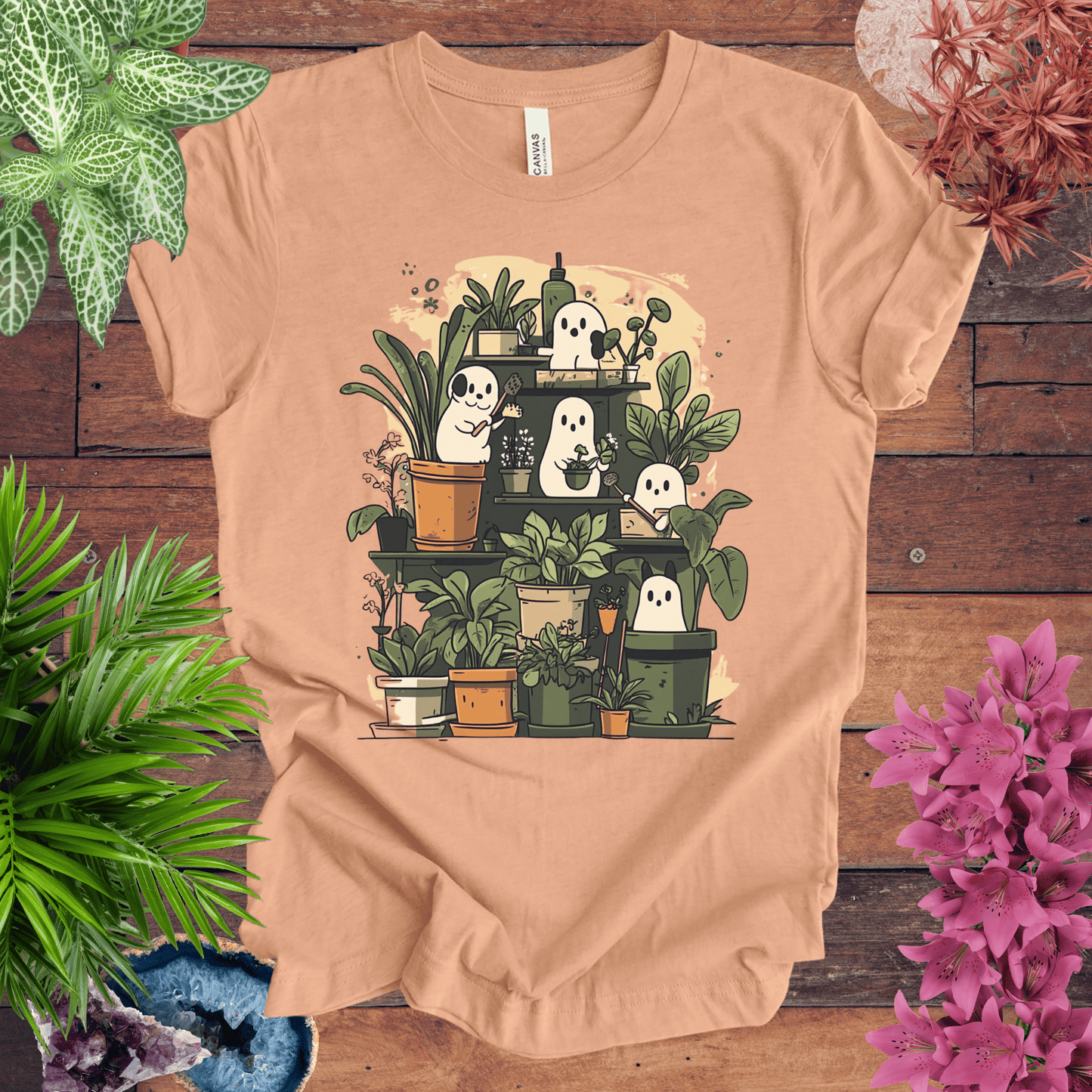 Printify T-Shirt Heather Peach / S Ghost Gardener - Always Growing T-Shirt