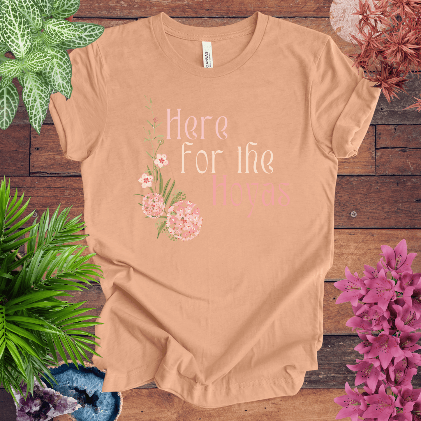 Printify T-Shirt Heather Peach / S Here for the Hoyas T-Shirt