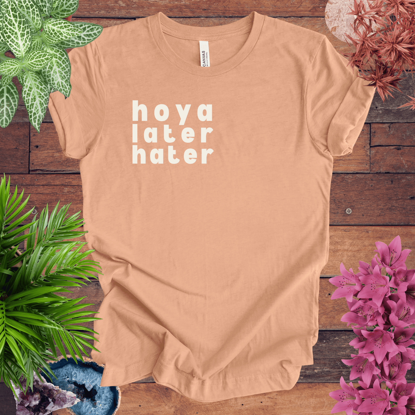 Printify T-Shirt Heather Peach / S Hoya Hater Later T-Shirt