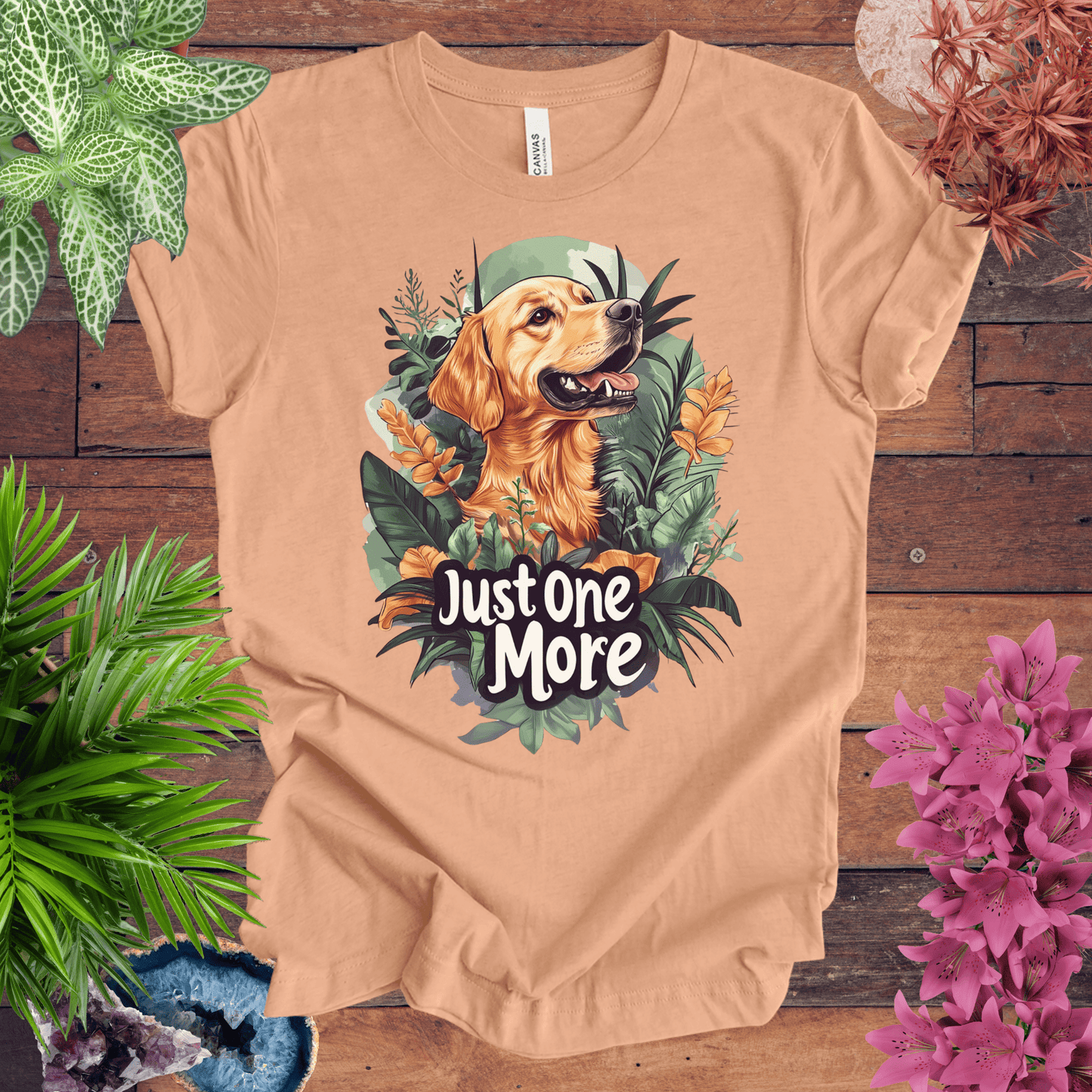 Printify T-Shirt Heather Peach / S Just One More - Labrador Retriever Edition T-Shirt