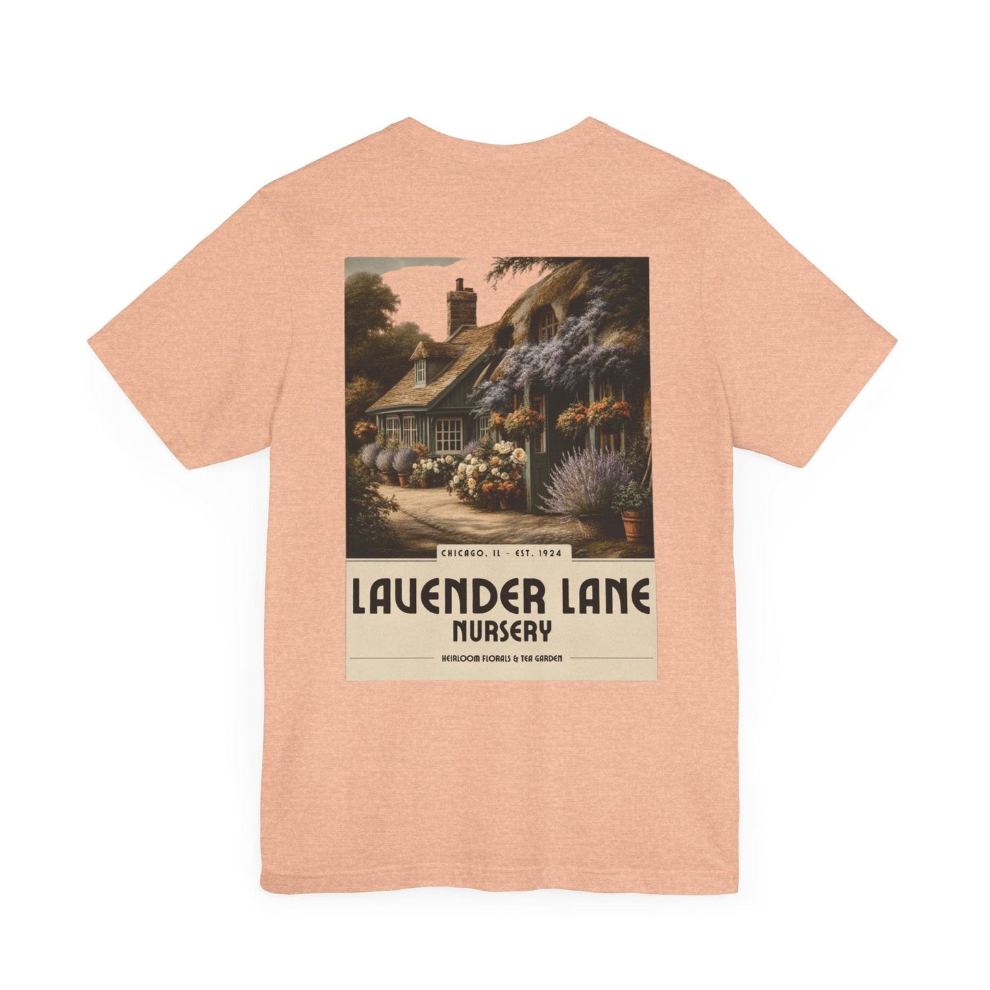 Printify T-Shirt Heather Peach / S Lavender Lane Nursery Vintage Tee | Heirloom Floral T-Shirt