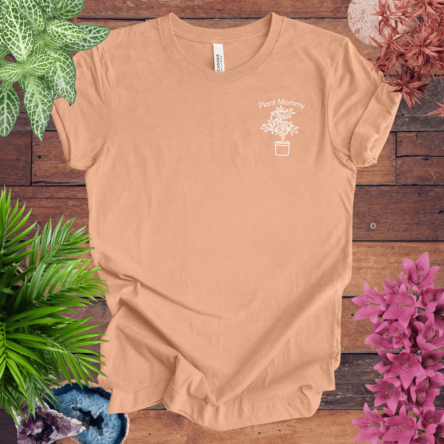 Printify T-Shirt Heather Peach / S Plant Mommy T-Shirt