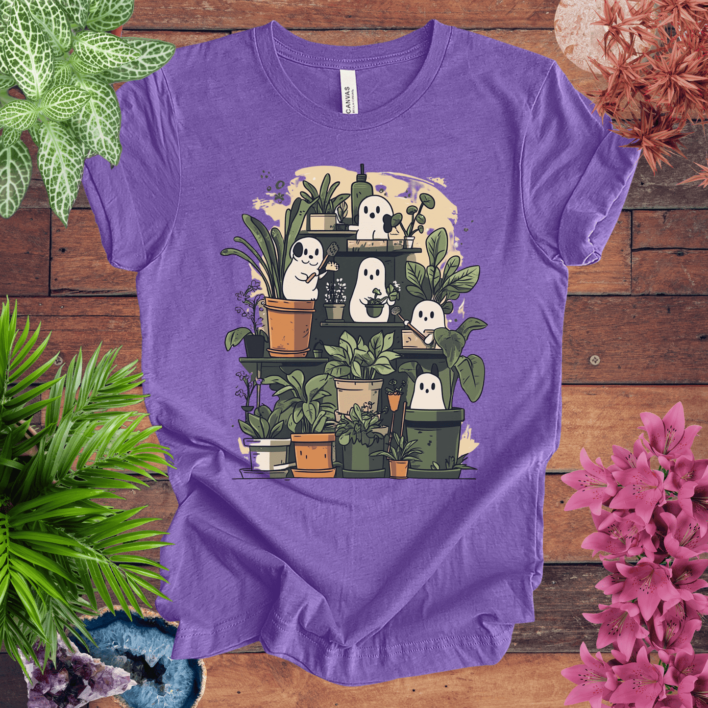 Printify T-Shirt Heather Team Purple / S Ghost Gardener - Always Growing T-Shirt