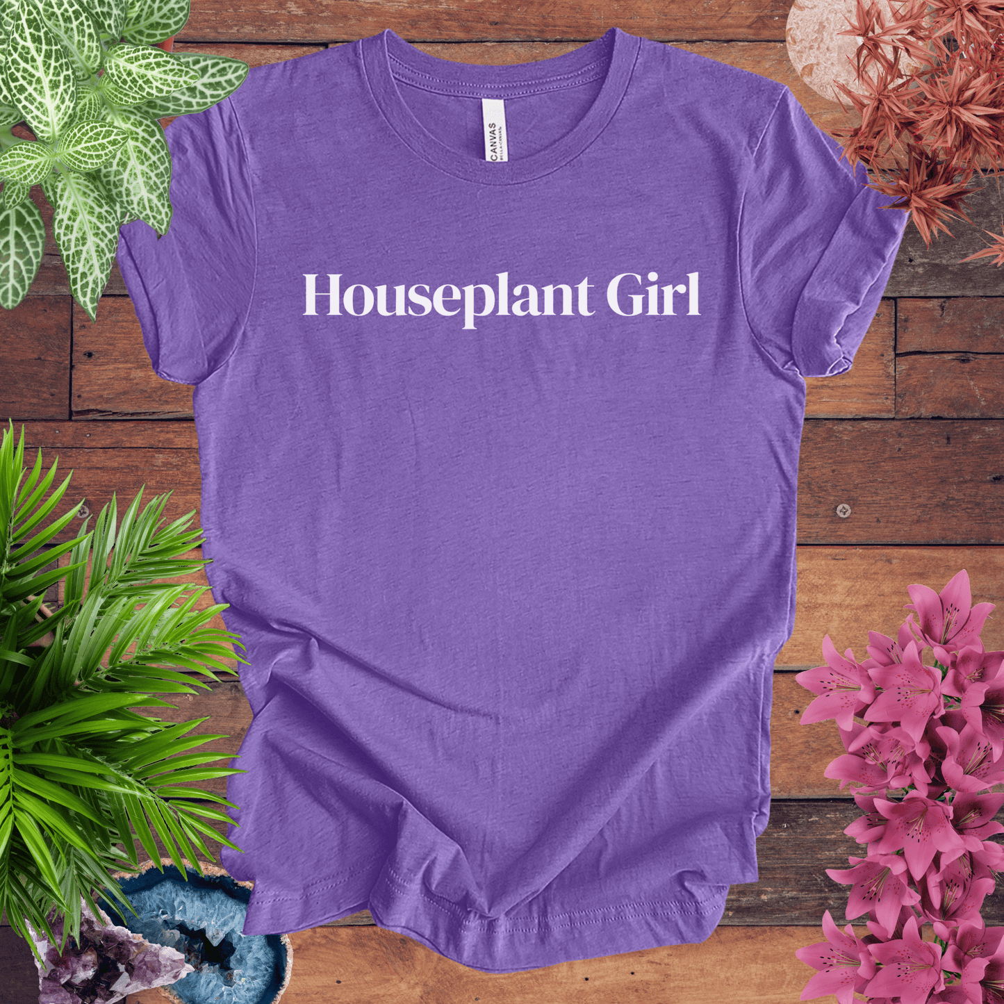 Printify T-Shirt Heather Team Purple / S Houseplant Girl T-Shirt