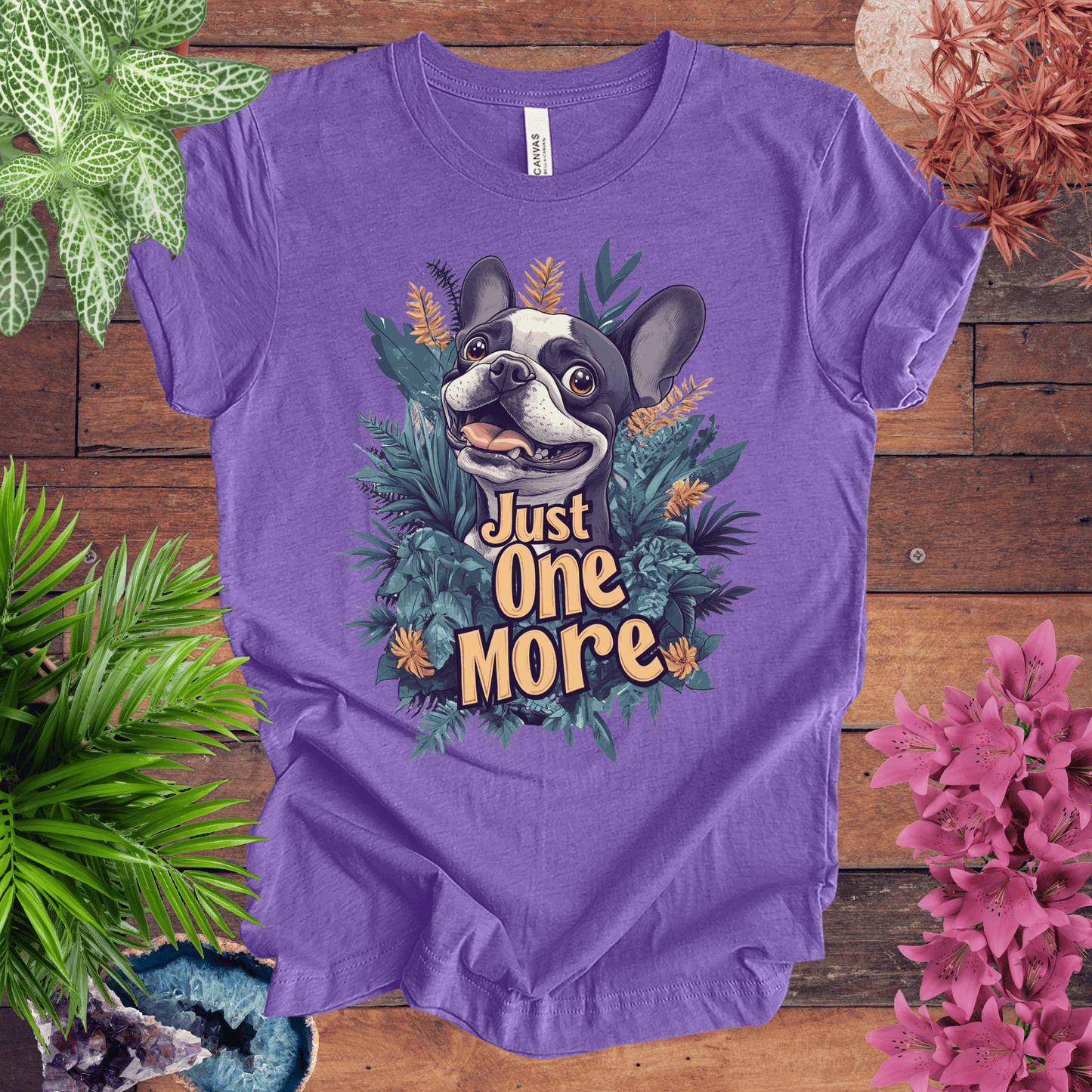 Printify T-Shirt Heather Team Purple / S Just One More - Boston Terrier Edition T-Shirt