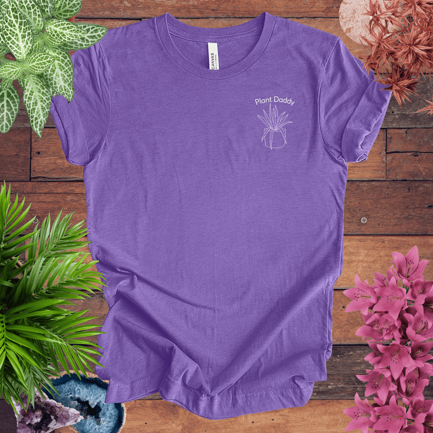 Printify T-Shirt Heather Team Purple / S Plant Daddy T-Shirt