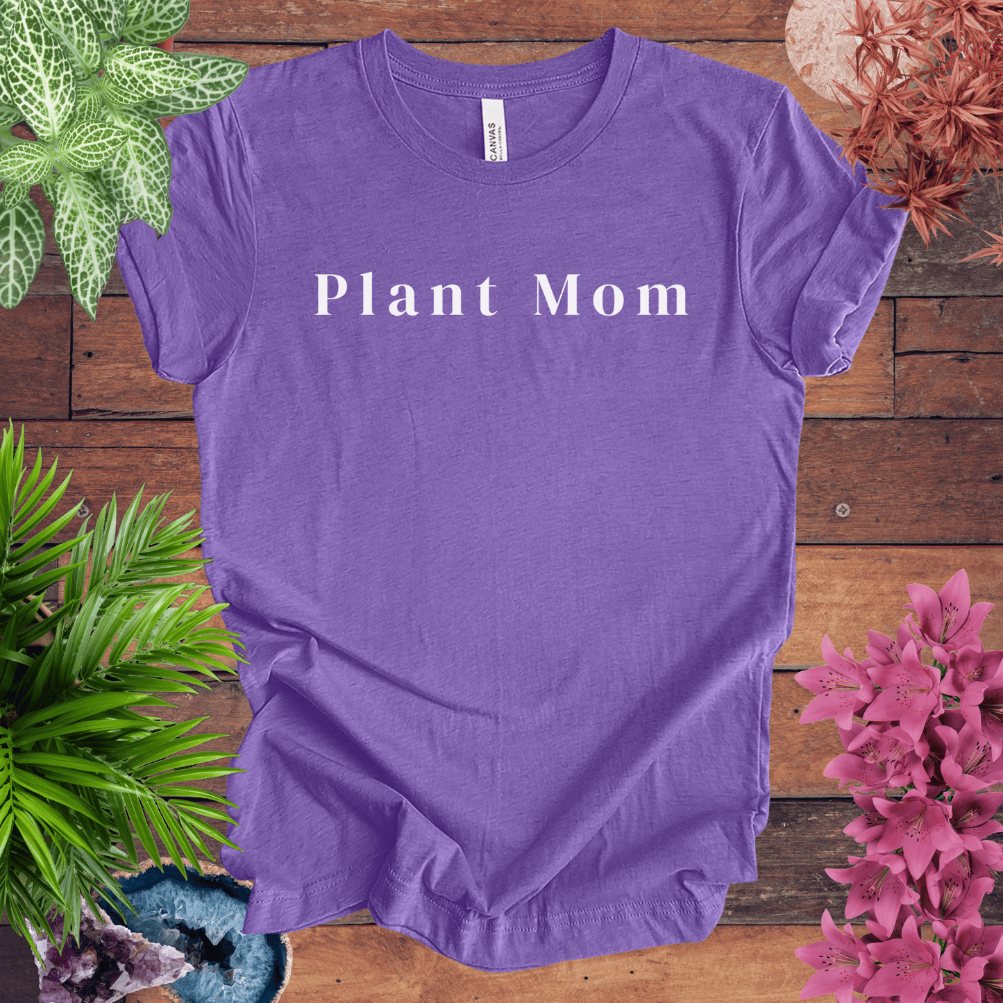 Printify T-Shirt Heather Team Purple / S Plant Mom T-Shirt