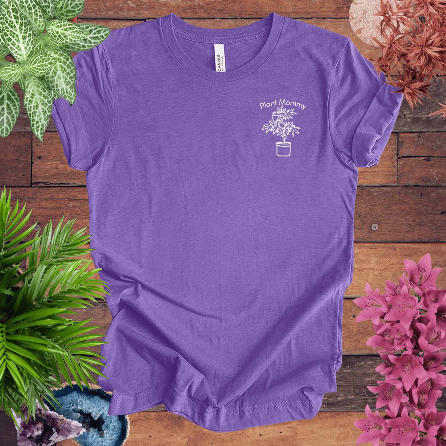 Printify T-Shirt Heather Team Purple / S Plant Mommy T-Shirt