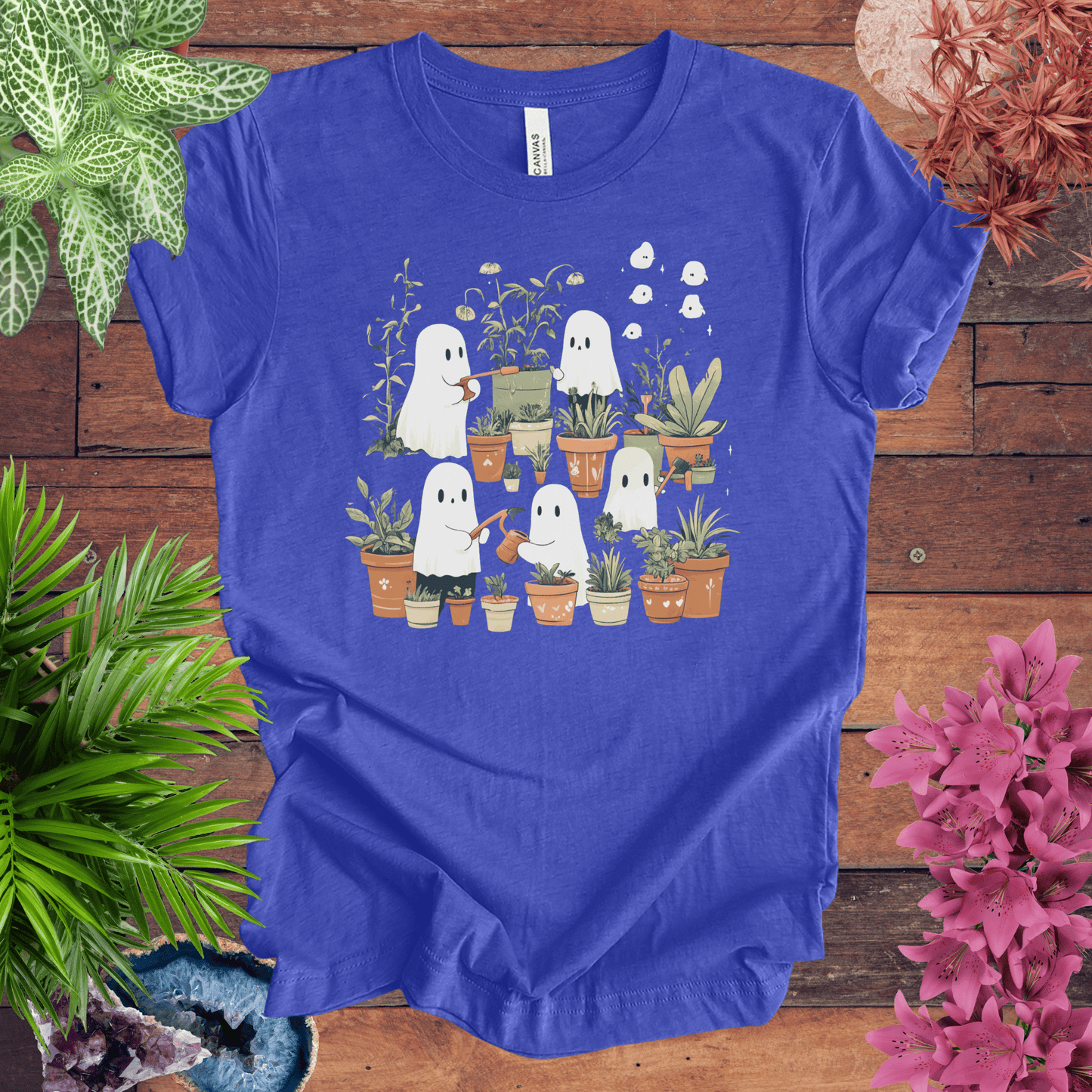Printify T-Shirt Heather True Royal / S Haunted by Houseplants T-Shirt