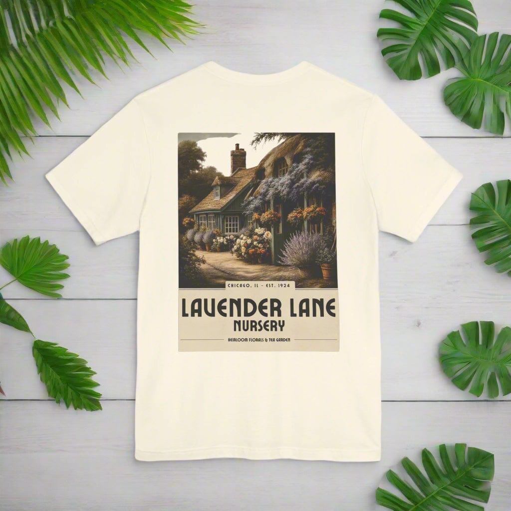 Printify T-Shirt Natural / S Lavender Lane Nursery Vintage Tee | Heirloom Floral T-Shirt