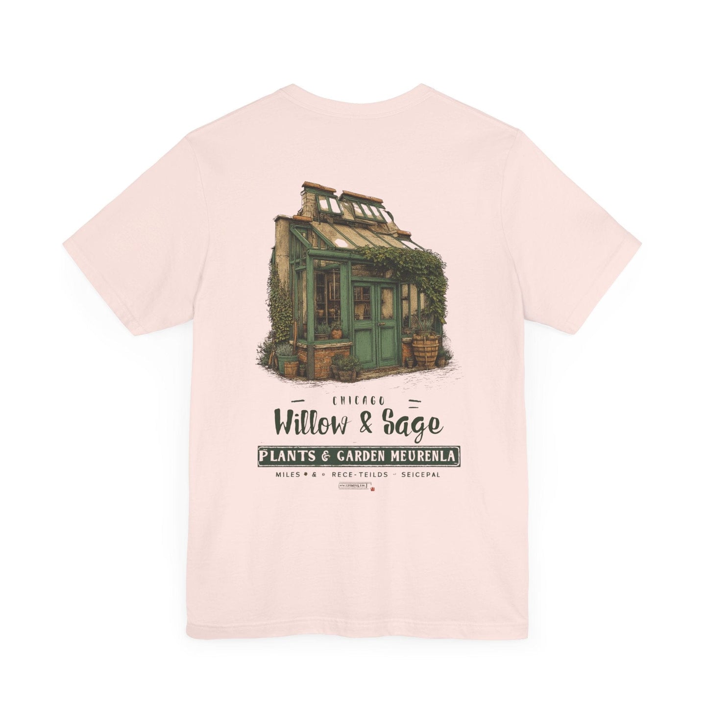 Printify T-Shirt Soft Pink / S Willow & Sage Vintage Greenhouse Tee | Eco-Friendly Gardening T-Shirt