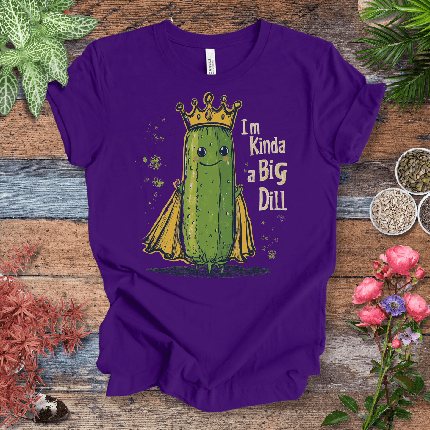 Printify T-Shirt Team Purple / S I’m Kinda a Big Dill – Pickle Royalty T-Shirt