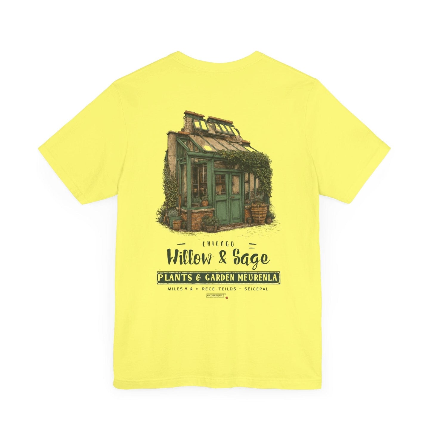 Printify T-Shirt Yellow / S Willow & Sage Vintage Greenhouse Tee | Eco-Friendly Gardening T-Shirt