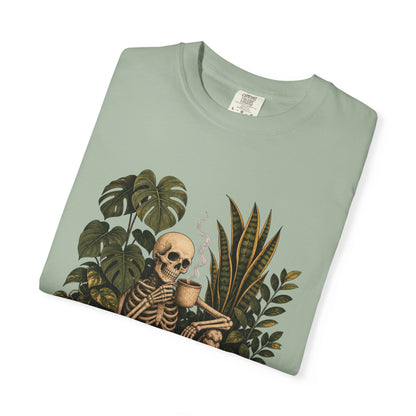 Skeleton Coffee Jungle T-Shirt in Chambray