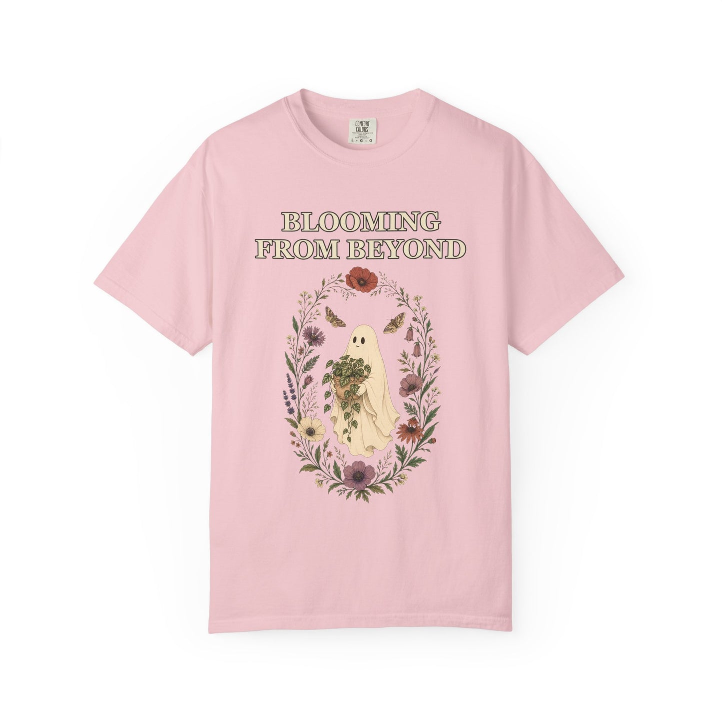 Floral Ghost Halloween Shirt - Cottagecore Plant Tee