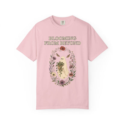 Floral Ghost Halloween Shirt - Cottagecore Plant Tee