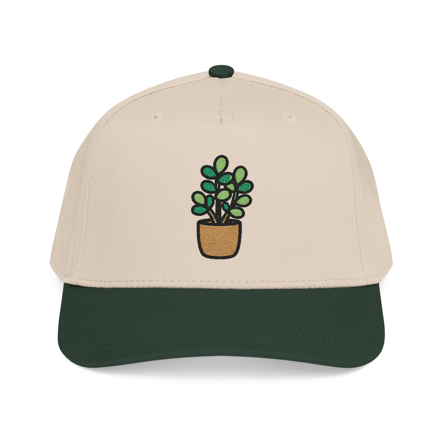 Jade Plant Embroidered Hat - Plant Lover Gift