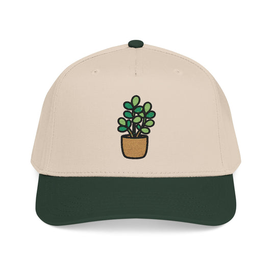 Jade Plant Embroidered Hat - Plant Lover Gift
