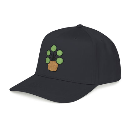 Pilea Party Embroidered Hat - Plant Lover Gift