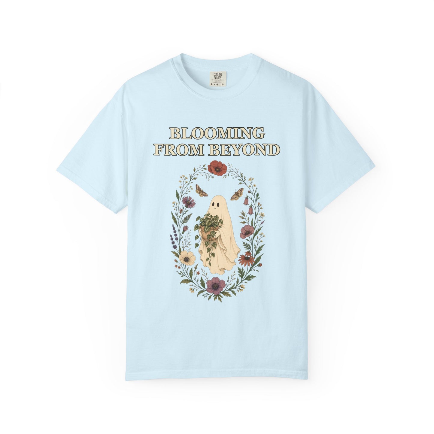 Floral Ghost Halloween Shirt - Cottagecore Plant Tee