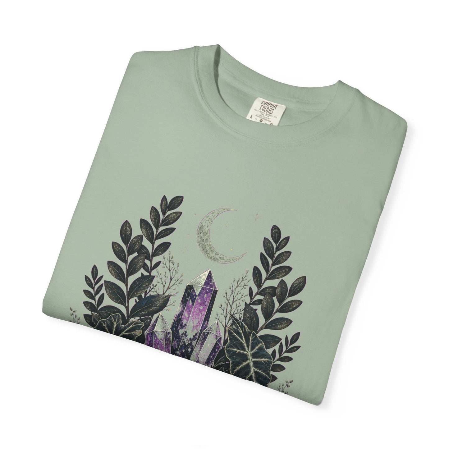 Botanical Crystal Garden T-Shirt in Chambray