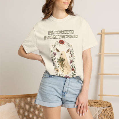 Floral Ghost Halloween Shirt - Cottagecore Plant Tee