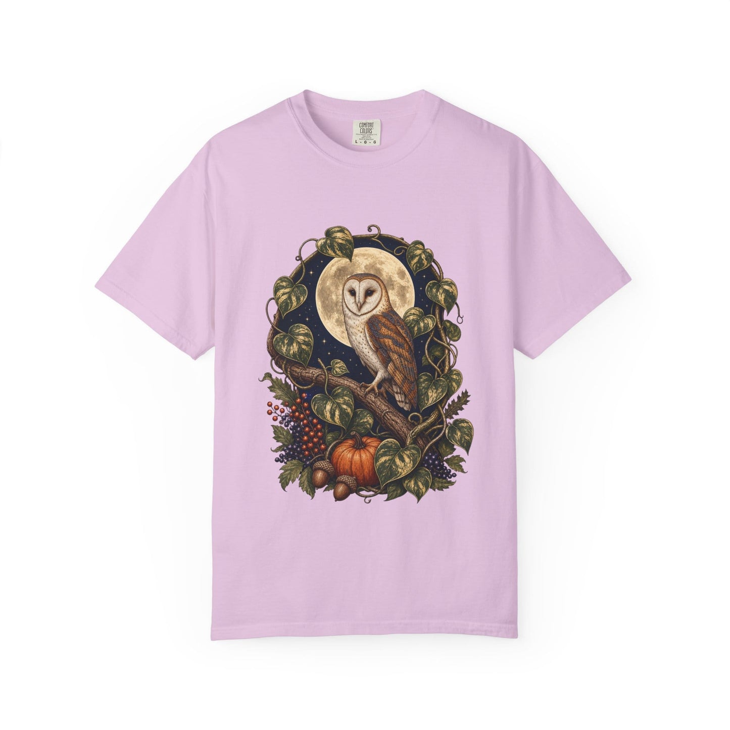 Owl and Pothos T-Shirt in Bay