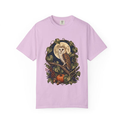 Owl and Pothos T-Shirt in Bay