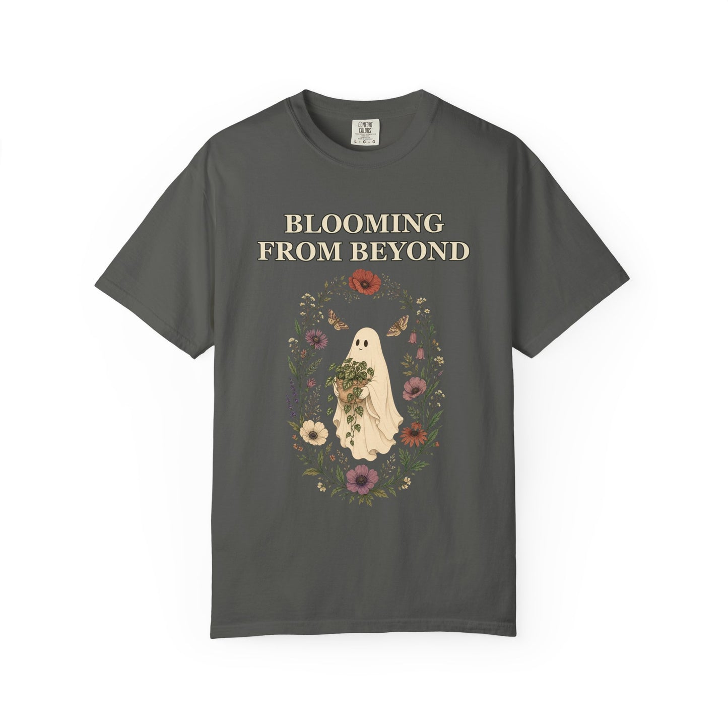Floral Ghost Halloween Shirt - Cottagecore Plant Tee