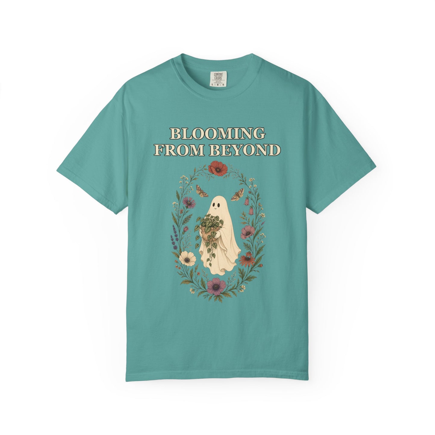 Floral Ghost Halloween Shirt - Cottagecore Plant Tee