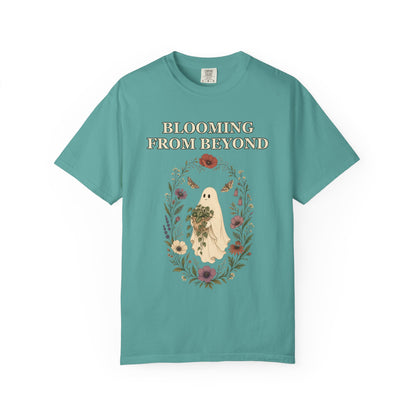Floral Ghost Halloween Shirt - Cottagecore Plant Tee