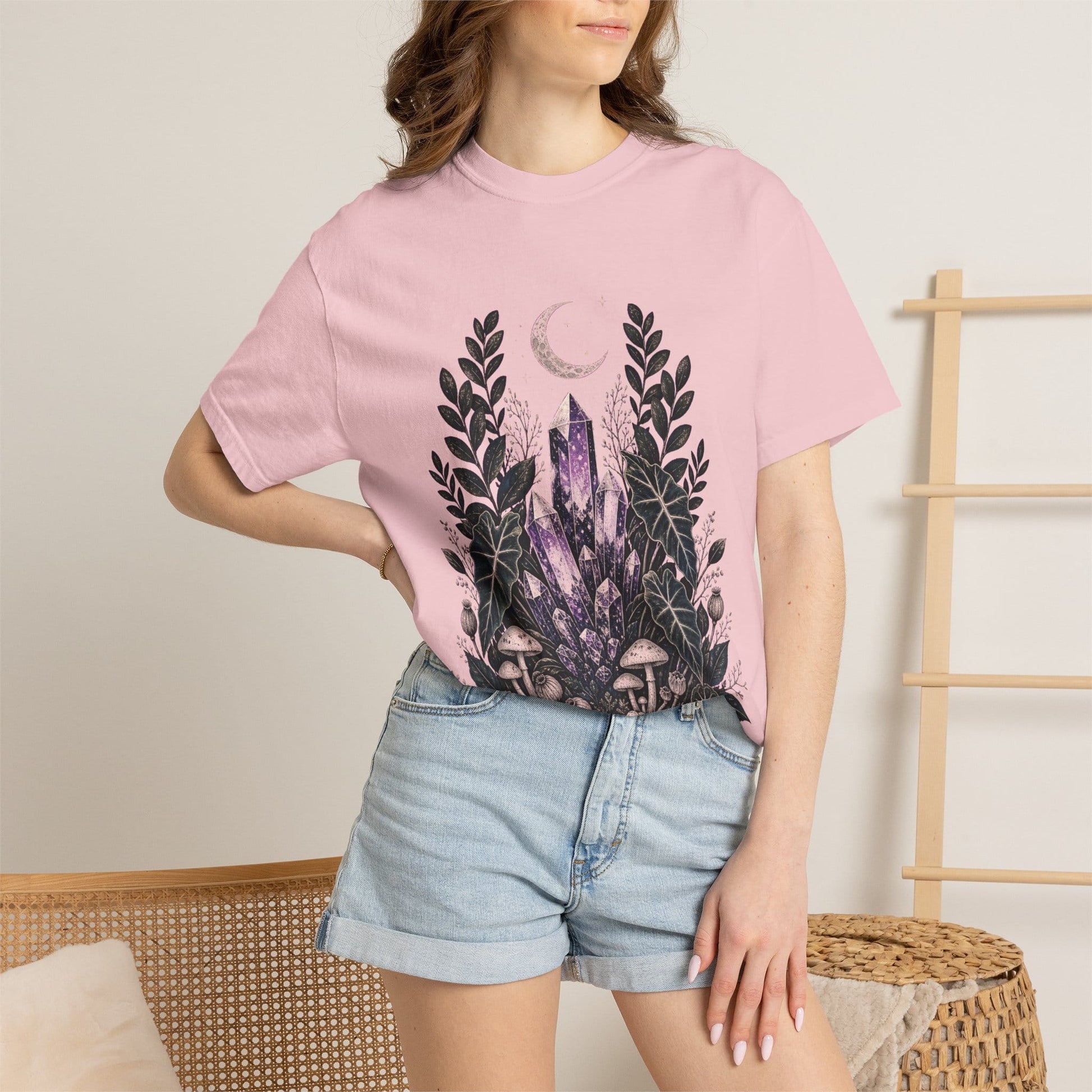 Botanical Crystal Garden T-Shirt in Berry